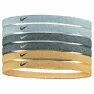 Nike Swoosh Sport Hårband 6 Enheter male, Grey / black / gold