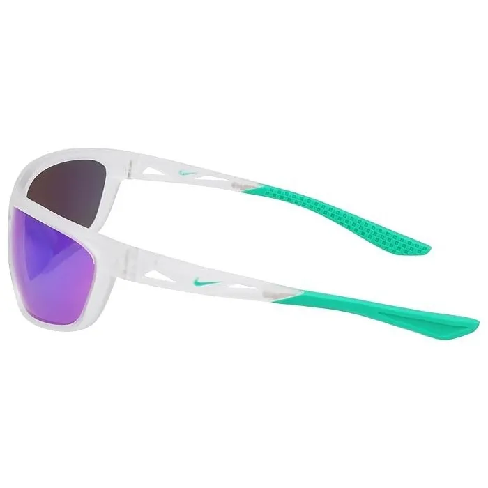 Nike Windtrack Run Mirrored Solglasögon unisex, Matte clear / green mirror, One Size Nike Windtrack Run Mirrored Solglasögon unisex, Matte clear / green mirror, One Size