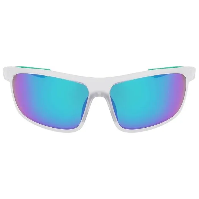 Nike Windtrack Run Mirrored Solglasögon unisex, Matte clear / green mirror, One Size Nike Windtrack Run Mirrored Solglasögon unisex, Matte clear / green mirror, One Size