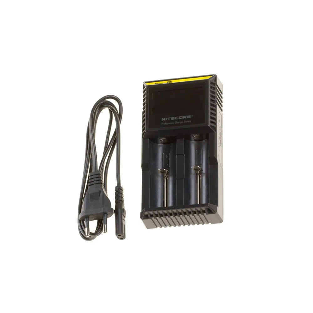 Nitecore Digicharger D2 Batteriladdare, Black, One Size