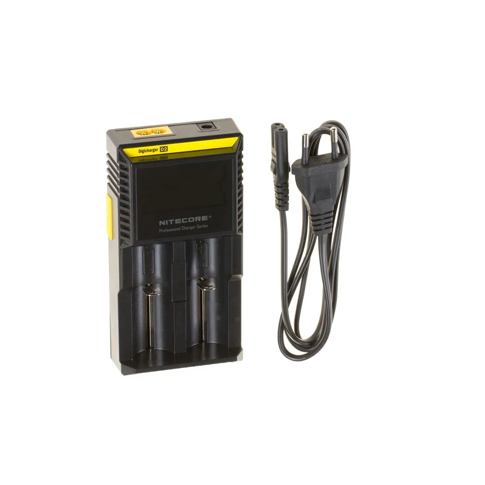 Nitecore Digicharger D2 Batteriladdare, Black, One Size