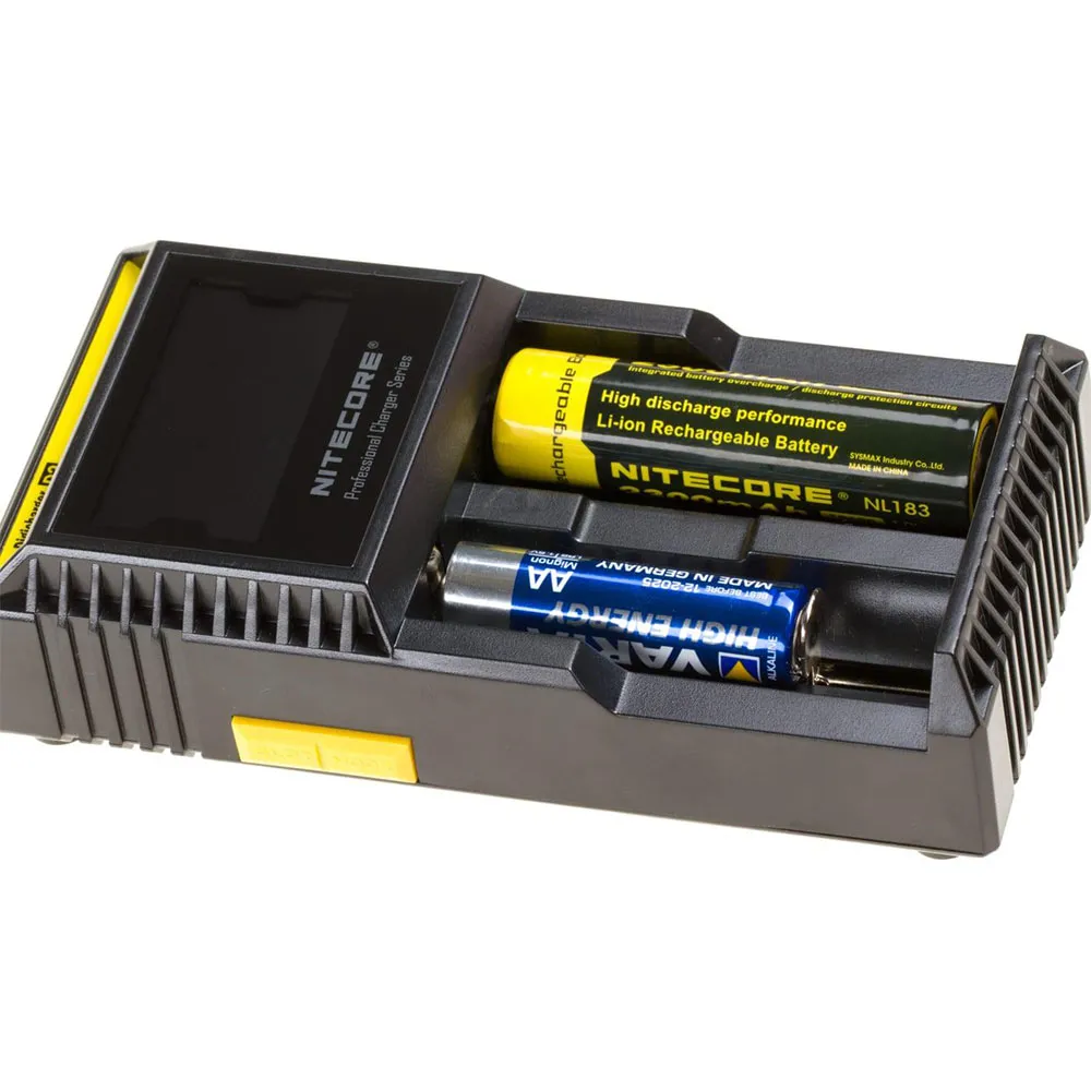 Nitecore Digicharger D2 Batteriladdare, Black, One Size
