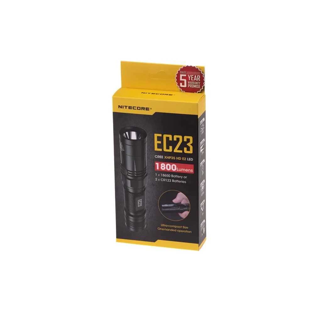 Nitecore Ec23 Explorer Ficklampa, Black, One Size
