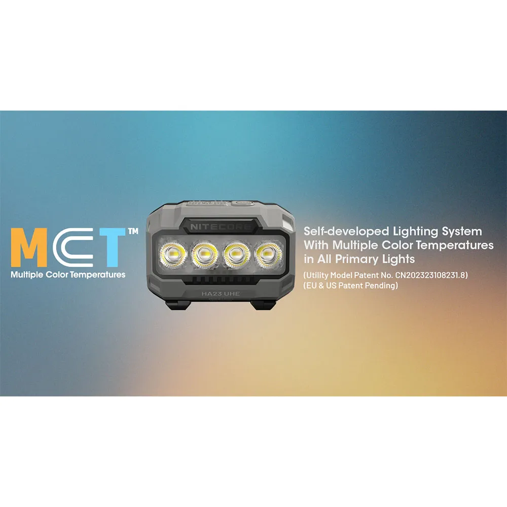 Nitecore Ha23-uhe Pannlampa, Black / yellow, 600 Lumens