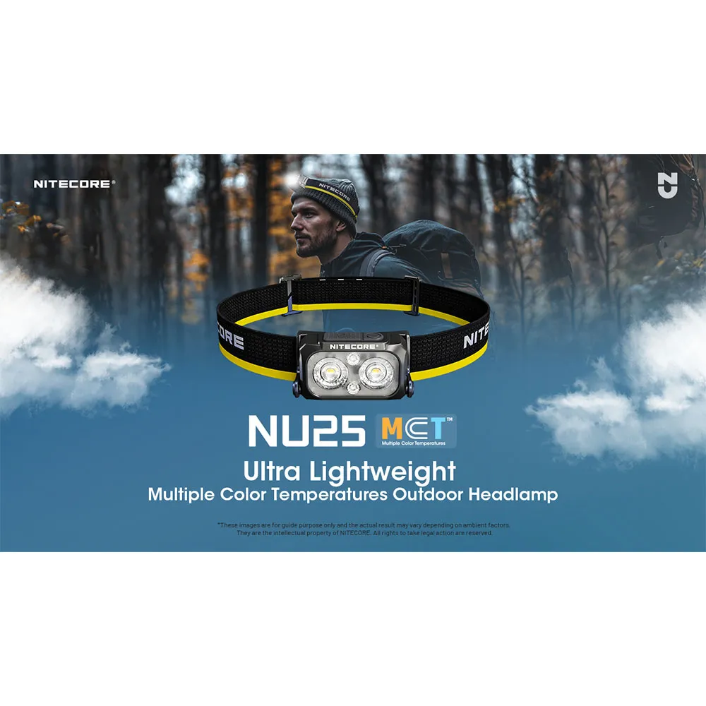 Nitecore Nu25 Mct Pannlampa, Black / yellow, 400 Lumens