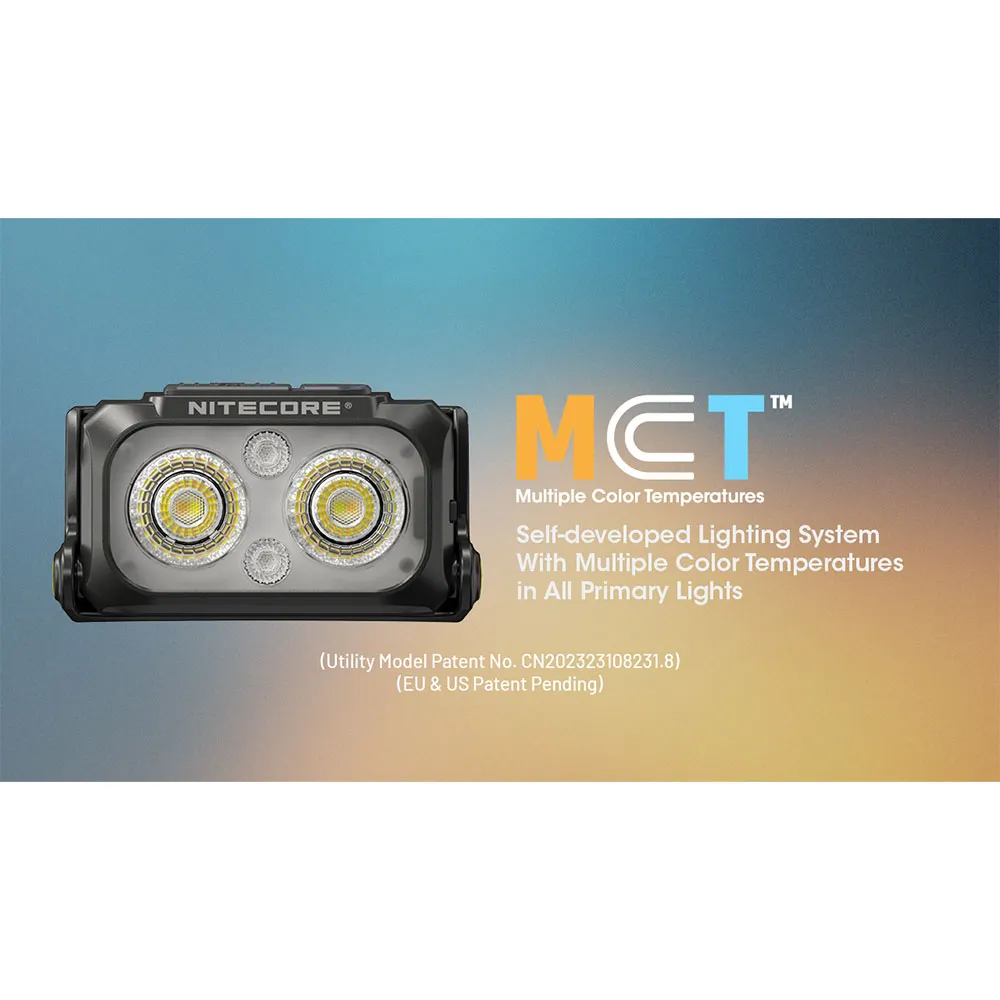 Nitecore Nu25 Mct Pannlampa, Black / yellow, 400 Lumens