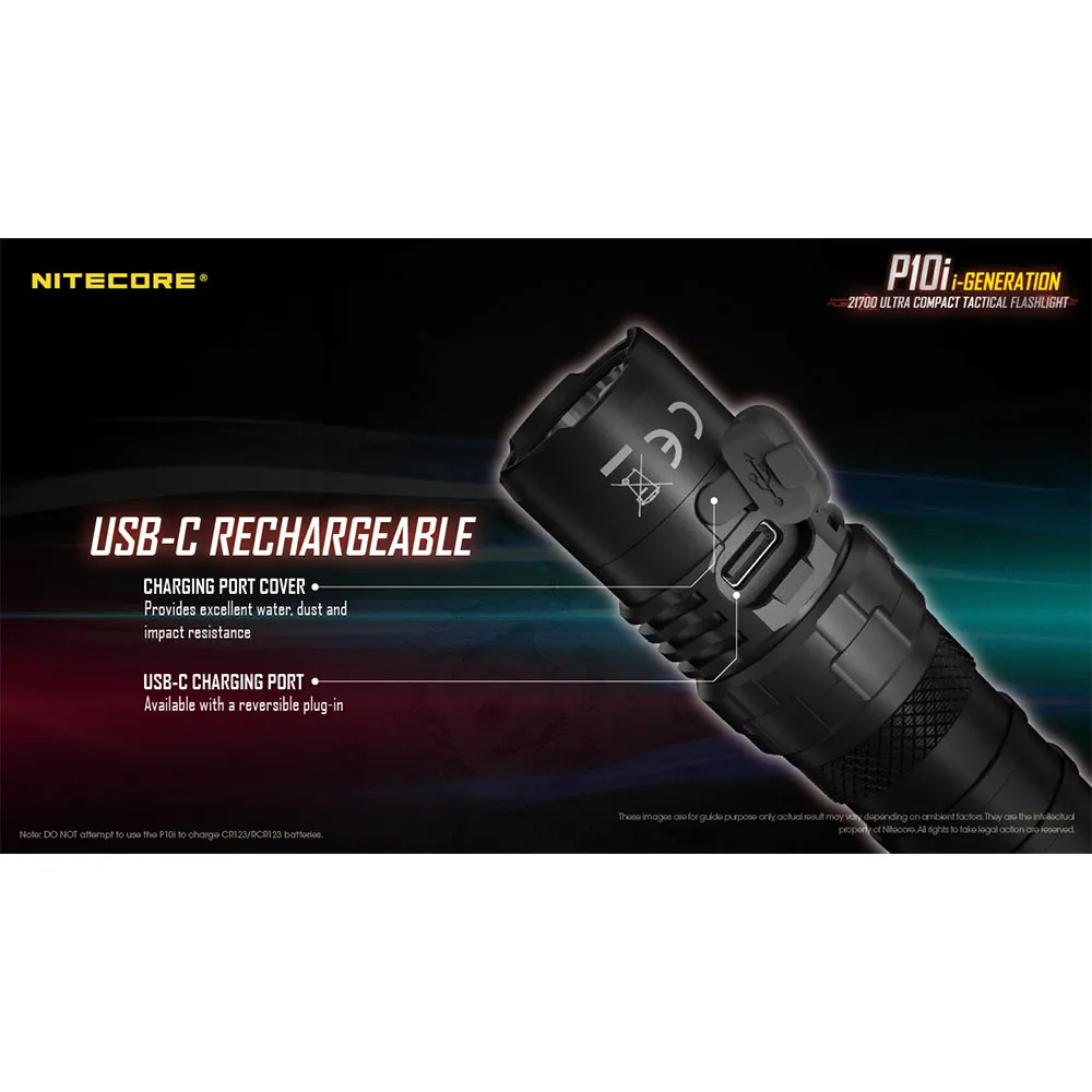 Nitecore P10i+ntc Ficklampa, Black, 1800 Lumens