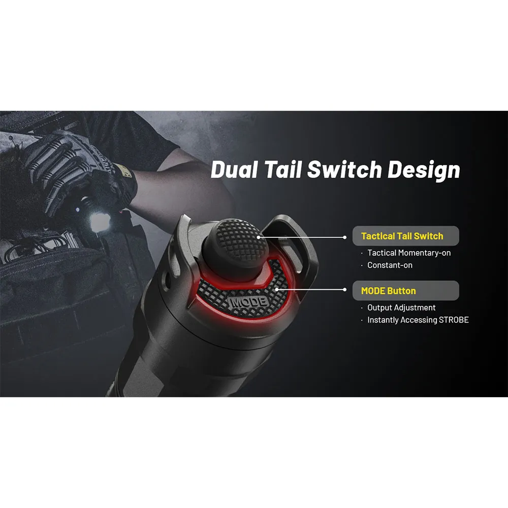 Nitecore P23i Precise Tactical Ficklampa, Black, 3000 Lumens