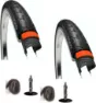 NoPsss 2 däck + 2 slangar 5 mm punkteringsskydd 700x32c