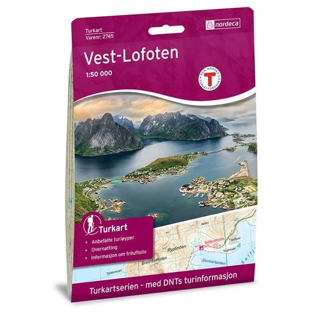 Nordeca Vest-Lofoten Vandringskarta Nordeca Vest-Lofoten Vandringskarta