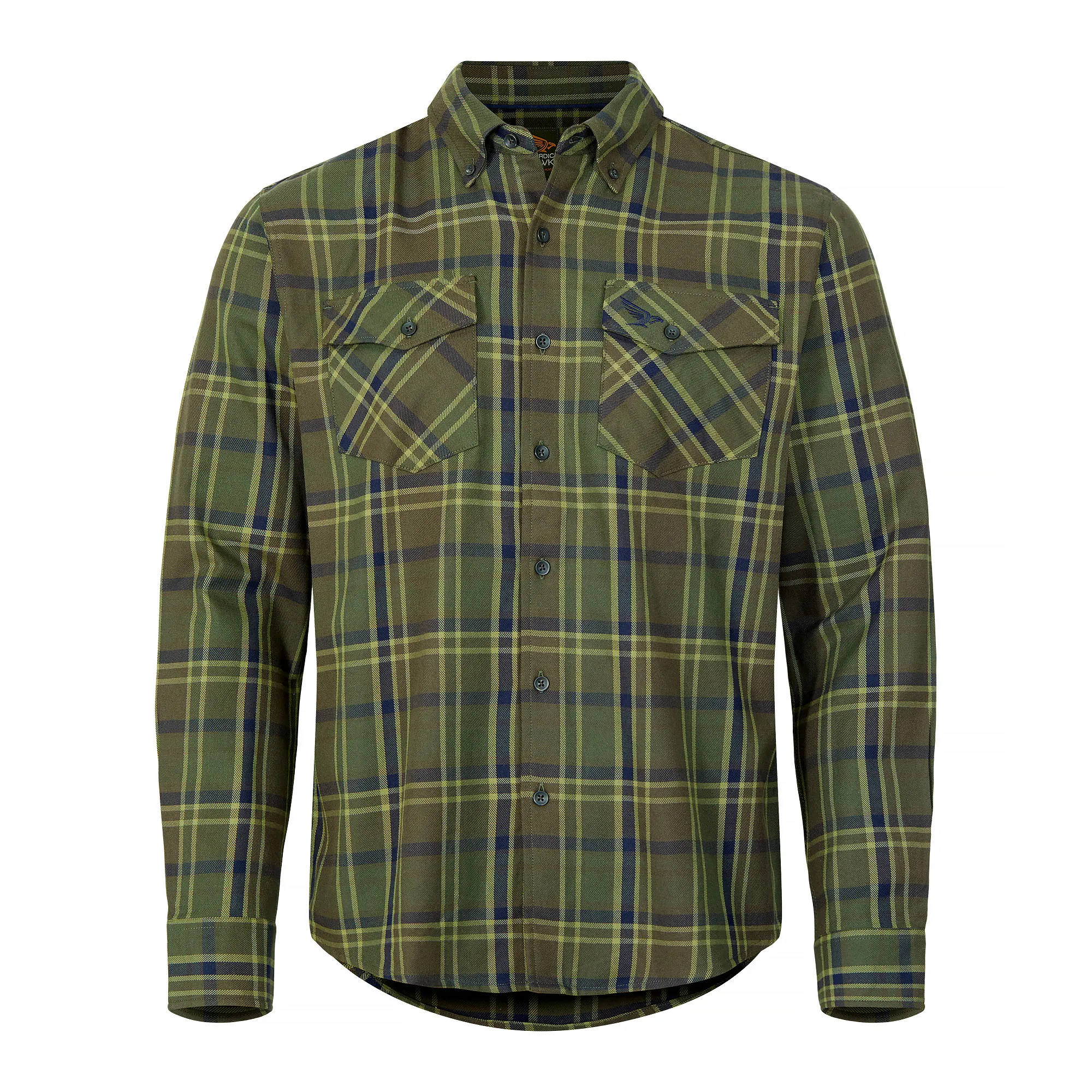 Nordic Hawk Vartorp LS Flannel Shirt Men, Deep Depths