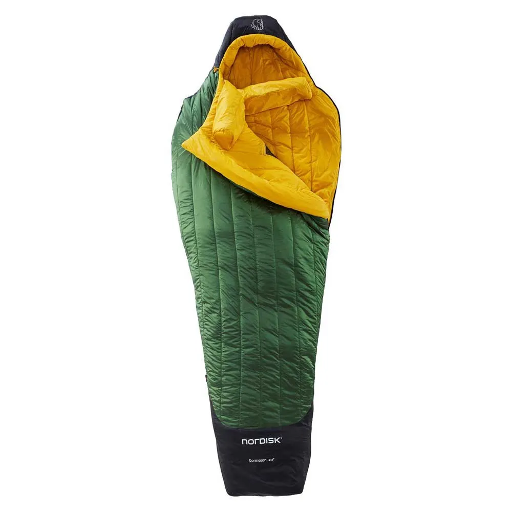 Nordisk Gormsson -20ºc Sovsäck, Artichoke green / mustard yellow / black, Left Zipper