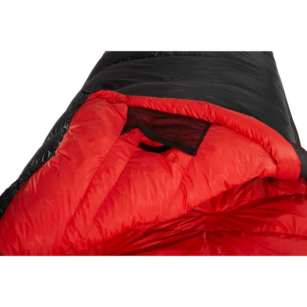 Nordisk Vib 400 Sovsäck, Black / fiery red, Left Zipper