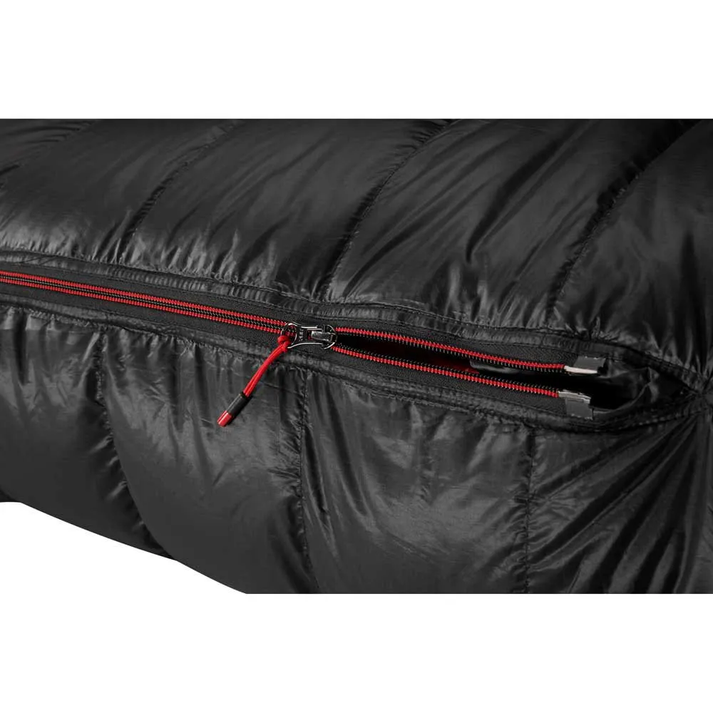 Nordisk Vib 400 Sovsäck, Black / fiery red, Left Zipper