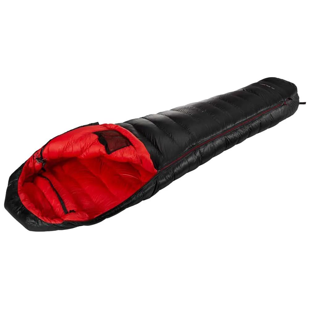 Nordisk Vib 600 Sovsäck, Black / fiery red, Left Zipper