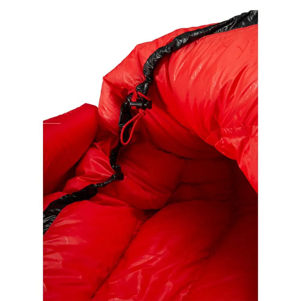 Nordisk Vib 800 Sovsäck, Black / fiery red, Left Zipper
