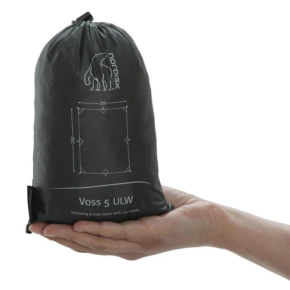 Nordisk Voss 5 Ulw Tarp Presenning, Forest green, One Size