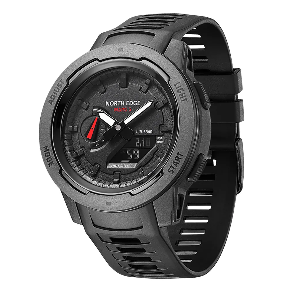 North Edge Mars 3 Wr Klocka, Black North Edge Mars 3 Wr Klocka, Black