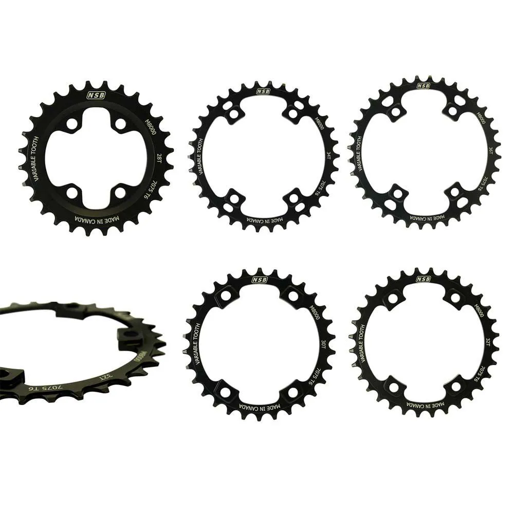 NORTH SHORE BILLET Xt M8000 96 Bcd Kedjehjul, Black, 34t