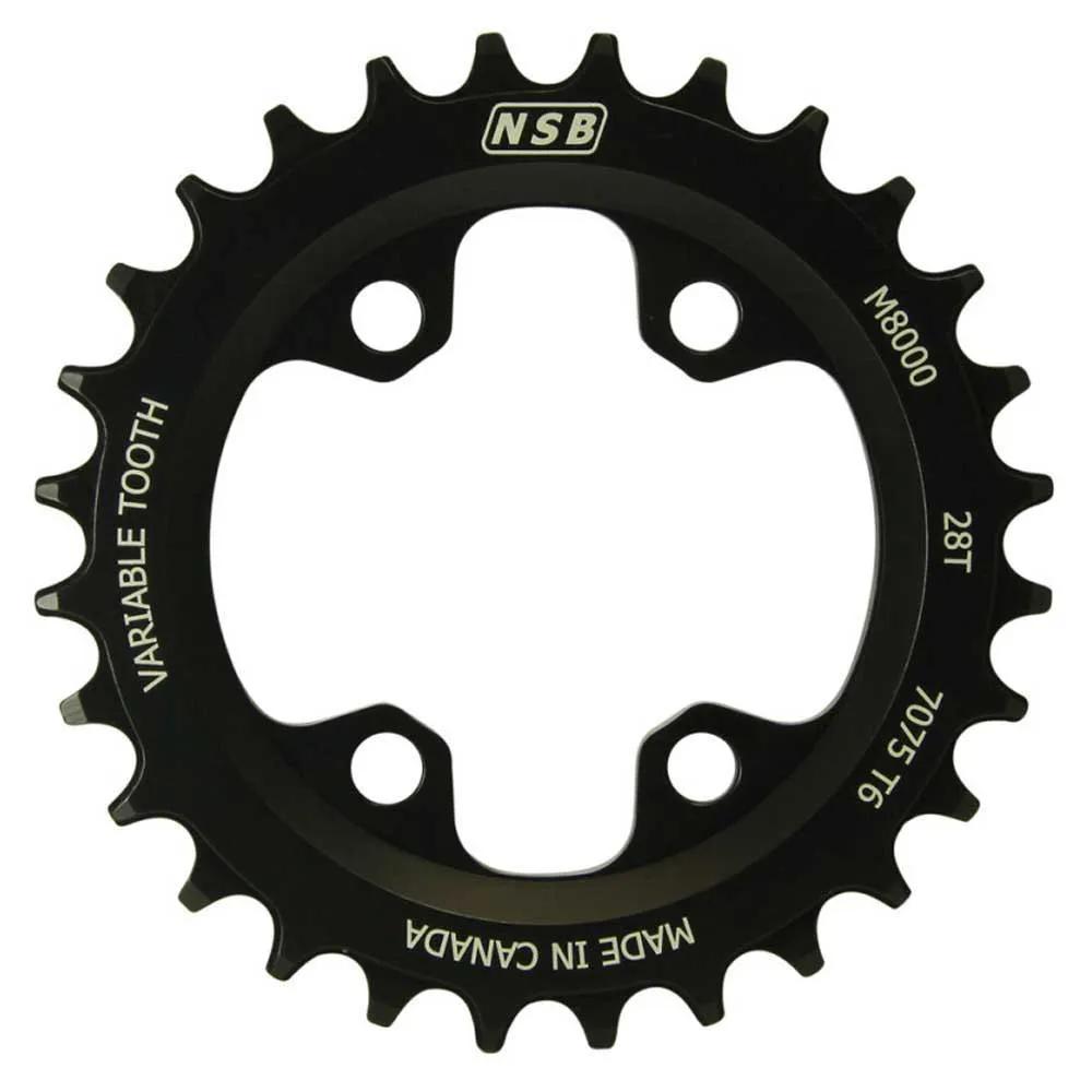 NORTH SHORE BILLET Xt M8000 96 Bcd Kedjehjul, Black, 34t