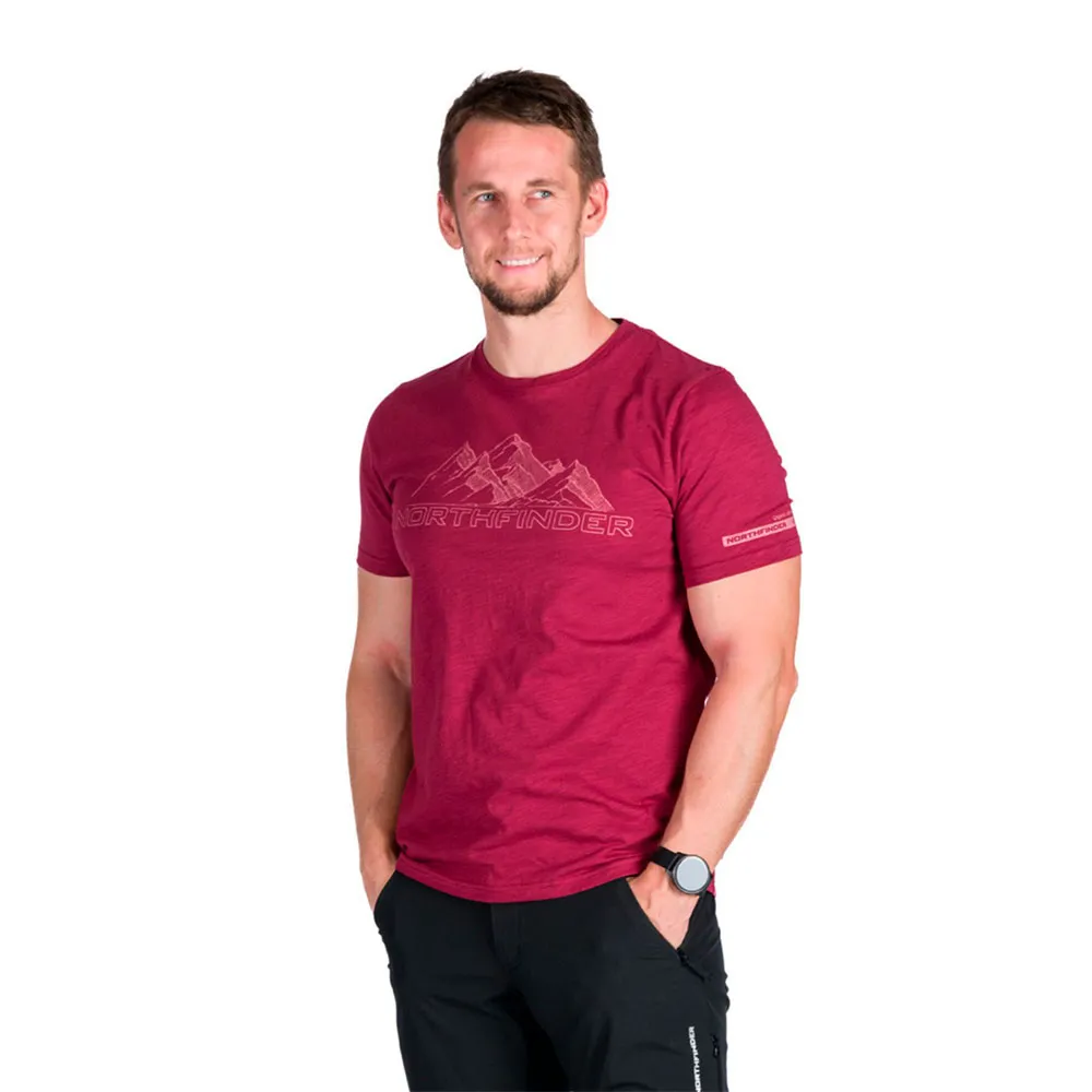 Northfinder Jorg T-shirt Med Korta ärmar, Darkred Northfinder Jorg T-shirt Med Korta ärmar, Darkred