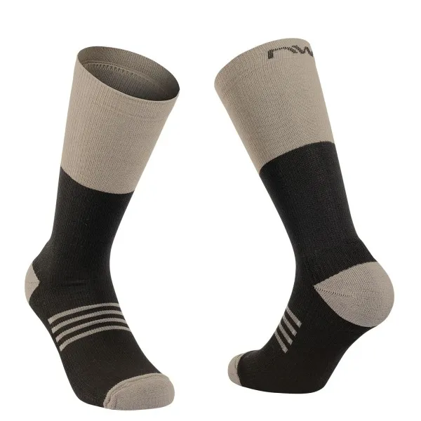 Northwave Extreme Pro High cykelstrumpor svart/sand Northwave Extreme Pro High cykelstrumpor svart/sand