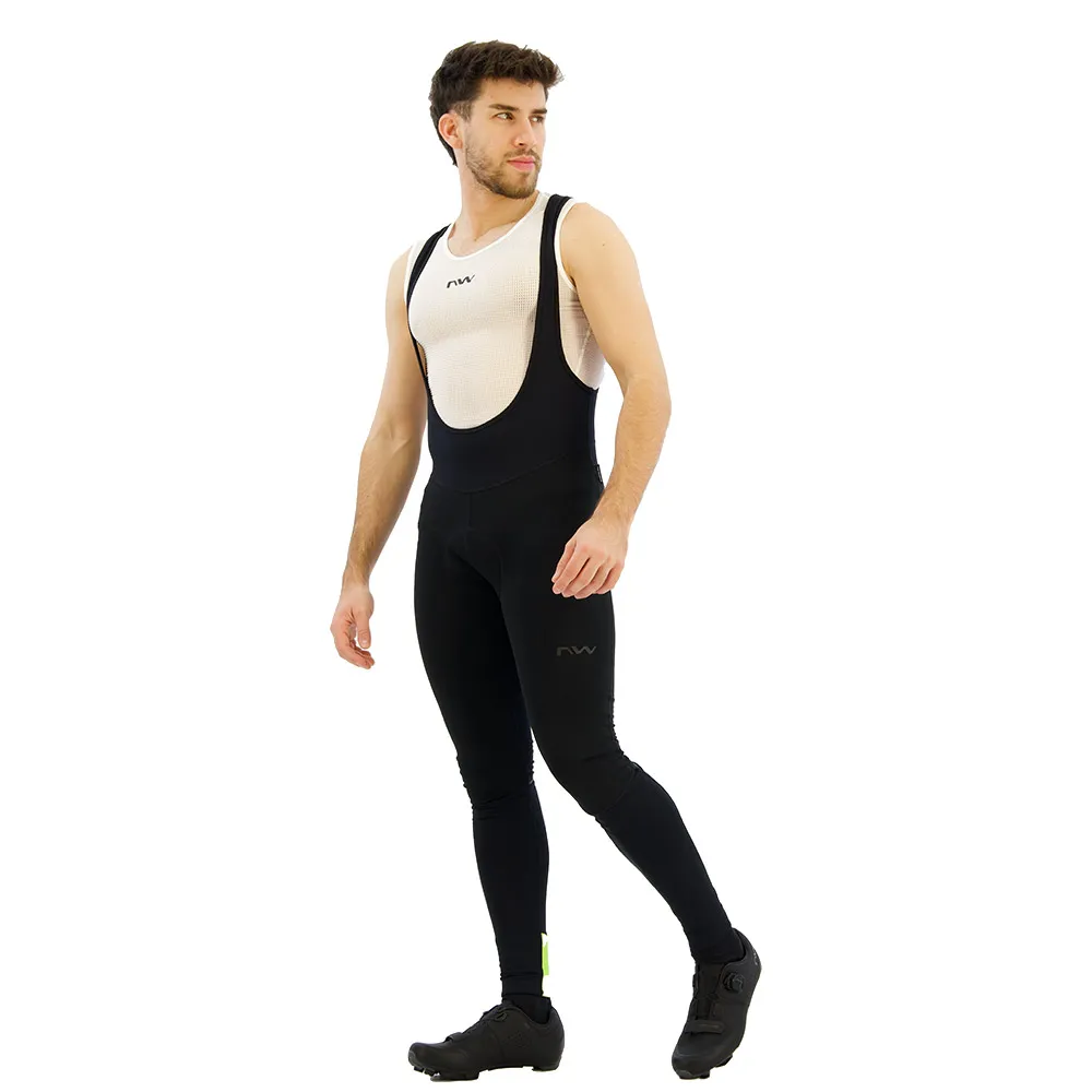 Northwave Fast Polar Cykelbyxor, Black / fluor yellow