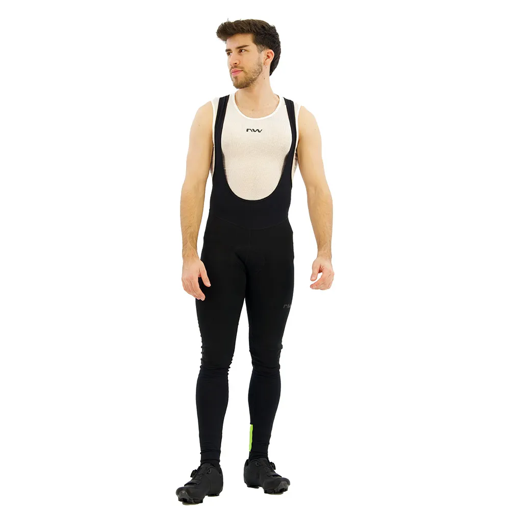 Northwave Fast Polar Cykelbyxor, Black / fluor yellow