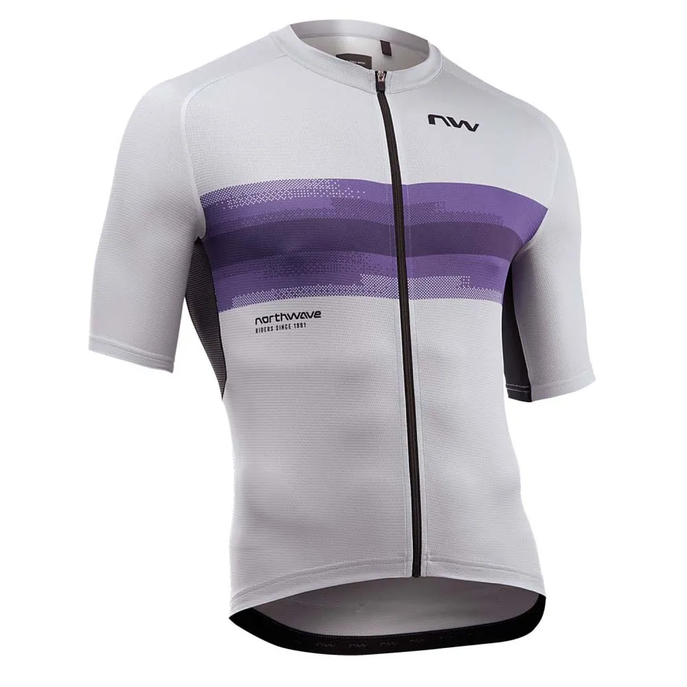 Northwave Force Evo Korta ärmar Cykeltröja Refurbished, Light grey / dark purple, 4XL