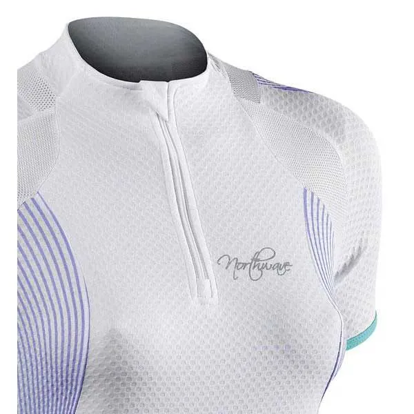 Northwave Vitamin Korta ärmar Cykeltröja, White / purple, M