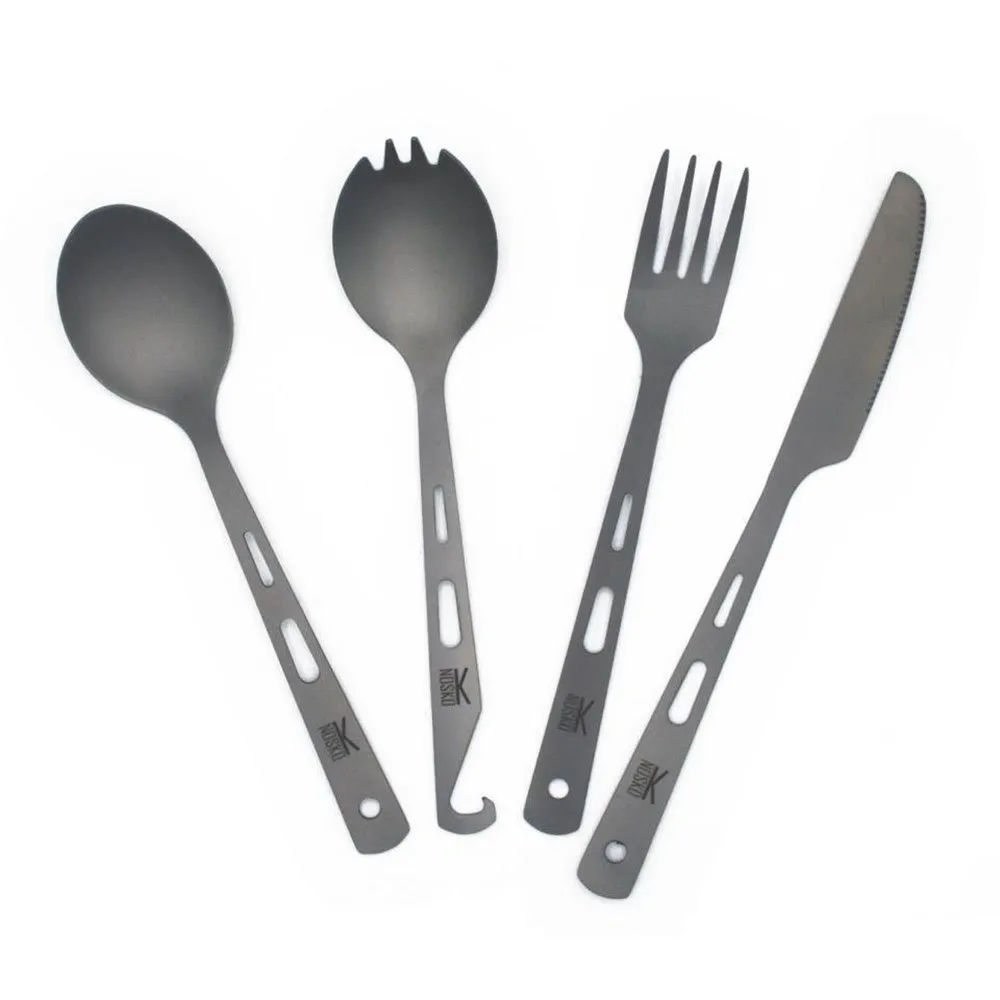 Nosko Titan Gr5 Bestick, Silver, One Size