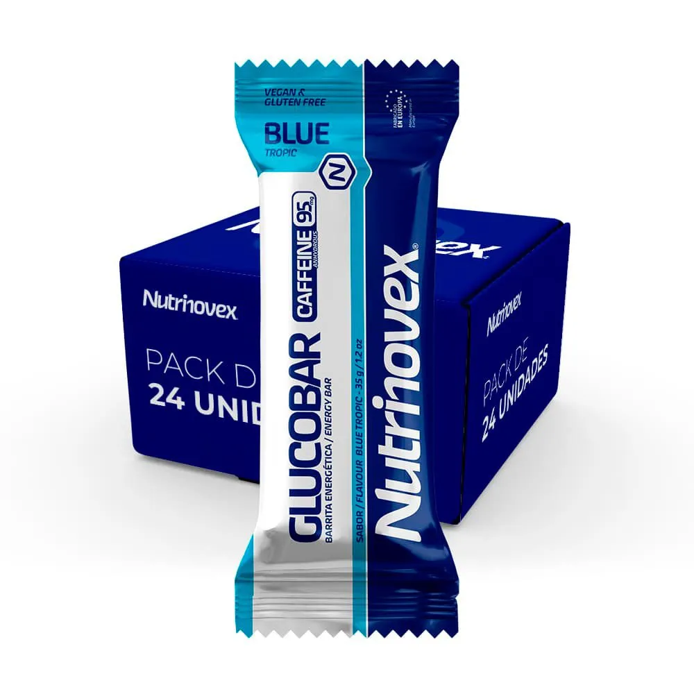 Nutrinovex Glucobar Energibar Låda Blue Tropic 35g 24 Enheter, Clear, One Size