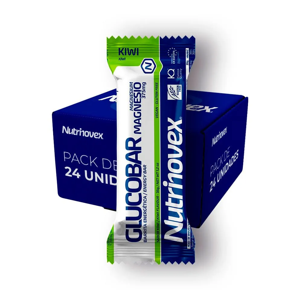 Nutrinovex Glucobar Energibar Låda Kiwi 35g 24 Enheter, Clear, One Size
