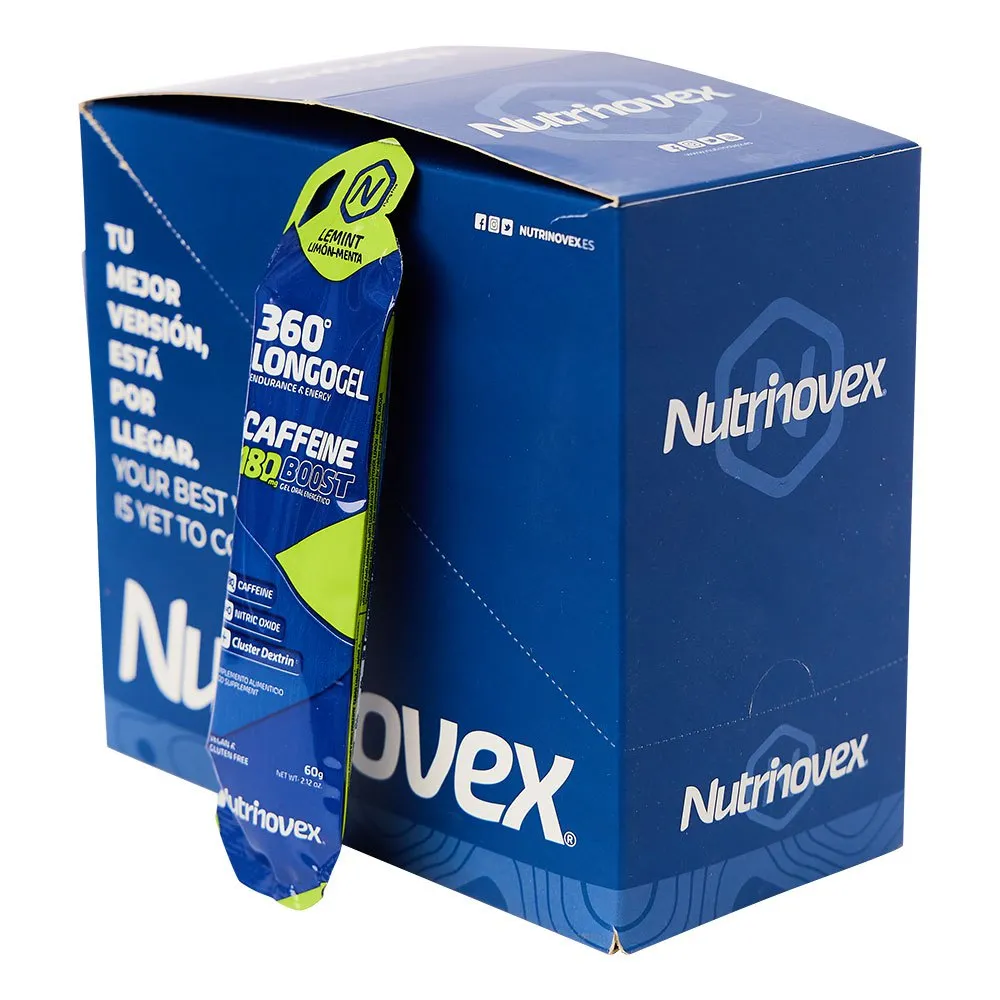 Nutrinovex Longogel 360 Låda Med Energigeler Lemint 60g 18 Enheter, Clear, One Size