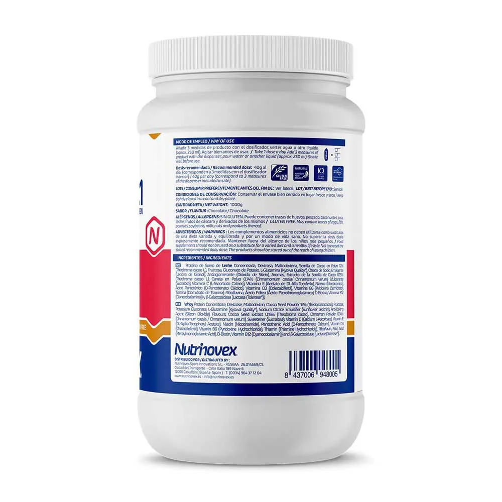Nutrinovex Suproplex 3.1 återhämtningsdryckspulver Choklad 1kg, One size Nutrinovex Suproplex 3.1 återhämtningsdryckspulver Choklad 1kg, One size