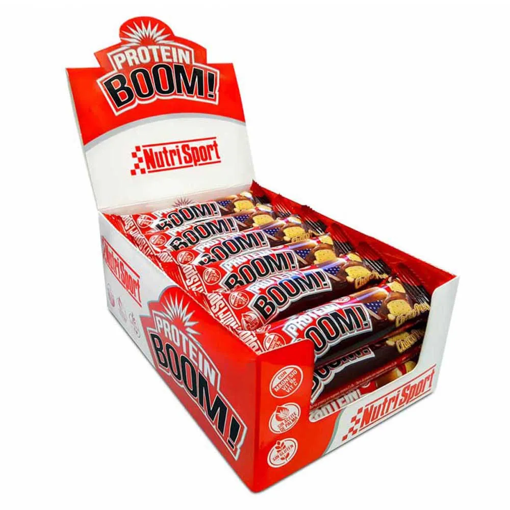 NutriSport Boom Proteinbarslåda Choklad Och Jordnöt 24 Enheter, One size