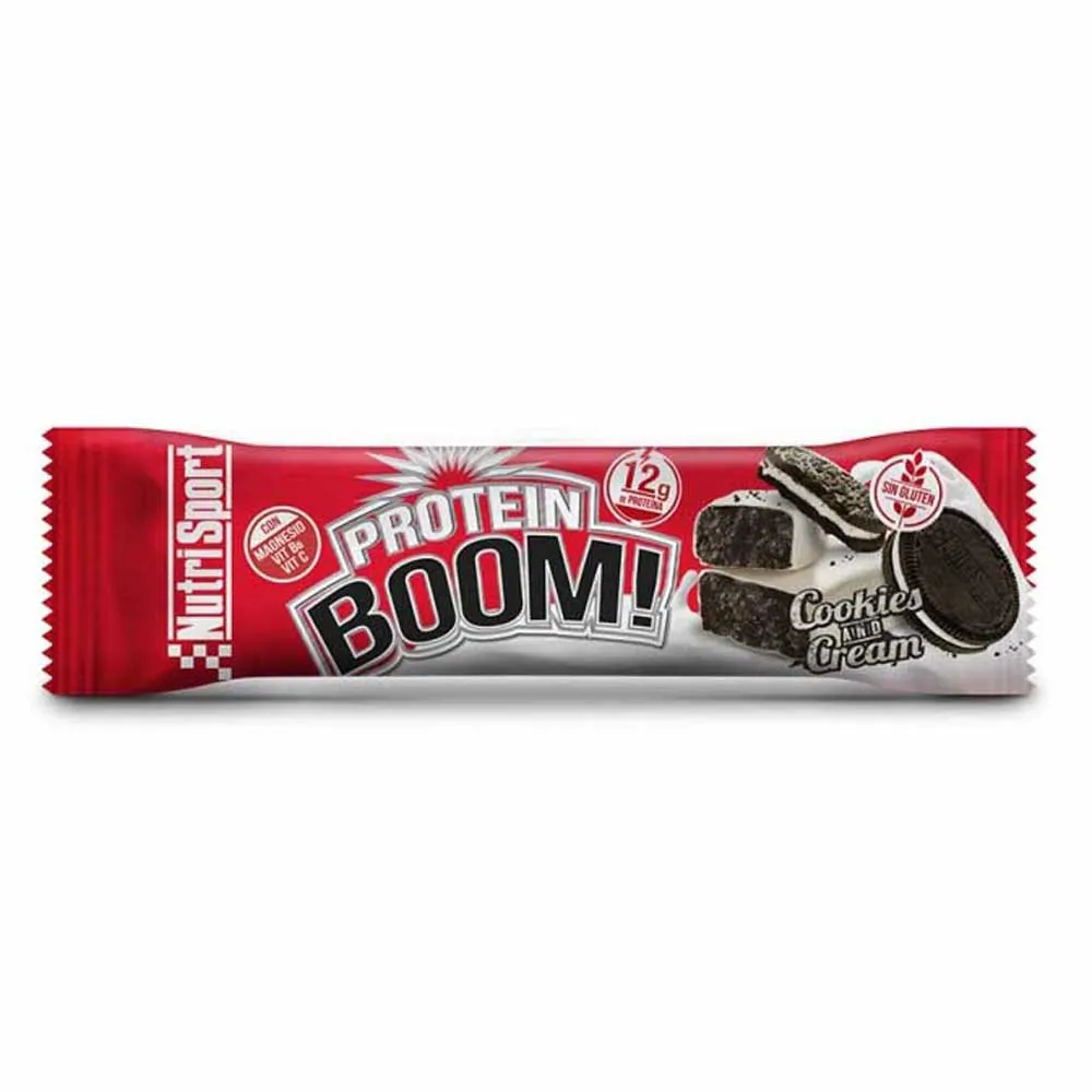 NutriSport Boom Proteinbarslåda Kakor Och Grädde 49g 24 Enheter, One size
