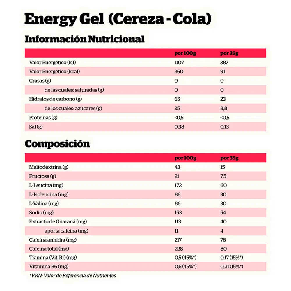 NutriSport Carbo Complex Cafeina Låda Med Energigeler Körsbär Och Cola 35g 24 Enheter, One size NutriSport Carbo Complex Cafeina Låda Med Energigeler Körsbär Och Cola 35g 24 Enheter, One size