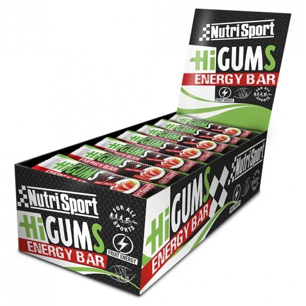 NutriSport Higums Energibar Låda Jordgubbe 25g 28 Enheter, One size NutriSport Higums Energibar Låda Jordgubbe 25g 28 Enheter, One size