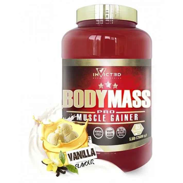 NutriSport Invicted Kroppsmassa Vaniljsås 2.5kg 2.5kg, Red, One Size