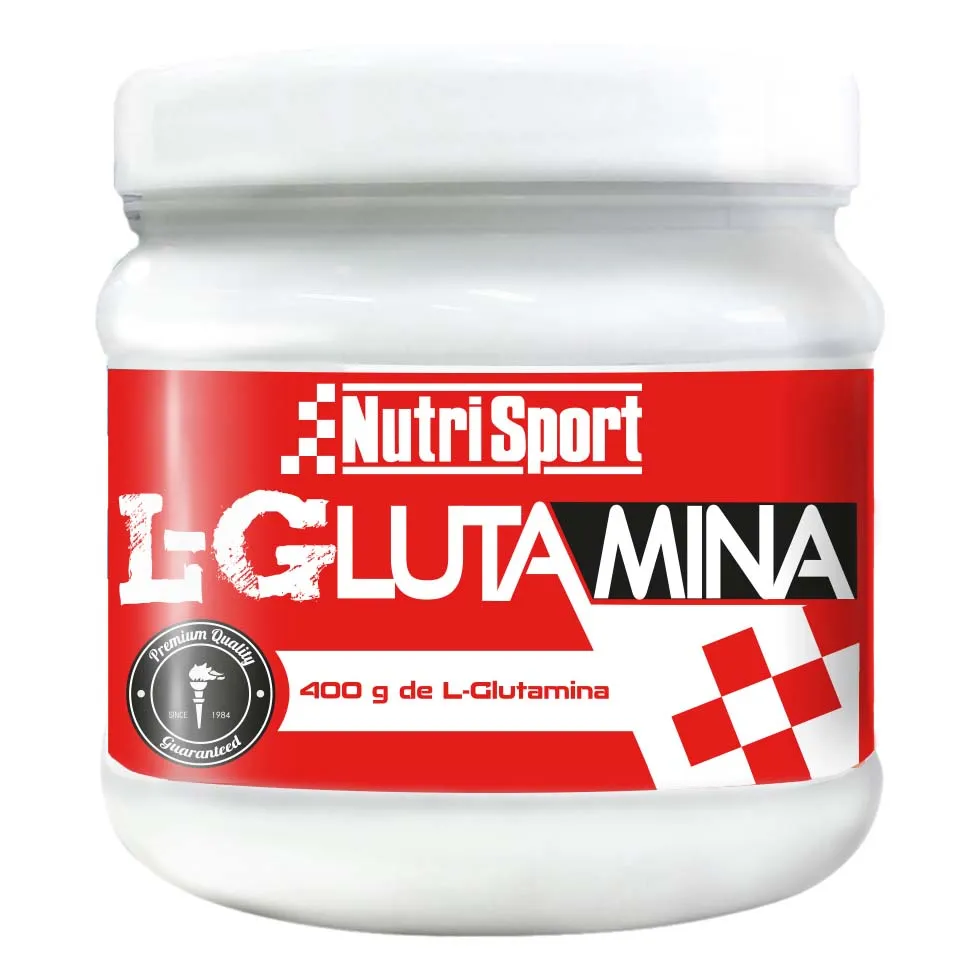 NutriSport L-glutamin Neutral Smak 400g, Red, One Size