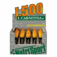 NutriSport Låda Med L-karnitin 1500 Injektionsflaskor Apelsin 20 Enheter