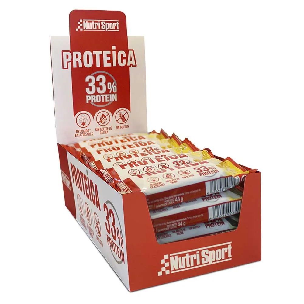 NutriSport Låda Med Proteinbars 33 % Protein Banan 44g 24 Enheter, One size
