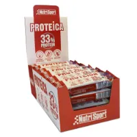 NutriSport Låda Med Proteinbars 33 % Protein Vit Choklad Och Bär 44g 24 Enheter