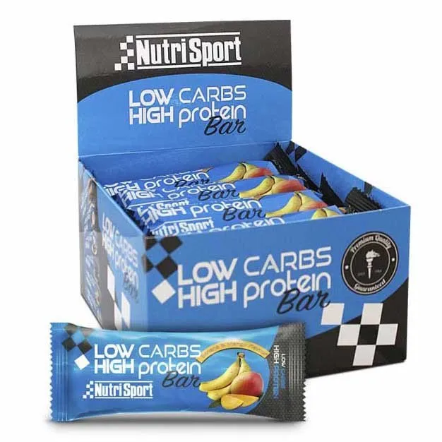 NutriSport Low Carb High Proteinbarslåda Banan Och Mango 16 Enheter, Blue, One Size
