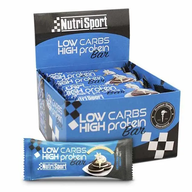 NutriSport Low Carb High Proteinbarslåda Kakor Och Grädde 16 Enheter, Blue, One Size NutriSport Low Carb High Proteinbarslåda Kakor Och Grädde 16 Enheter, Blue, One Size