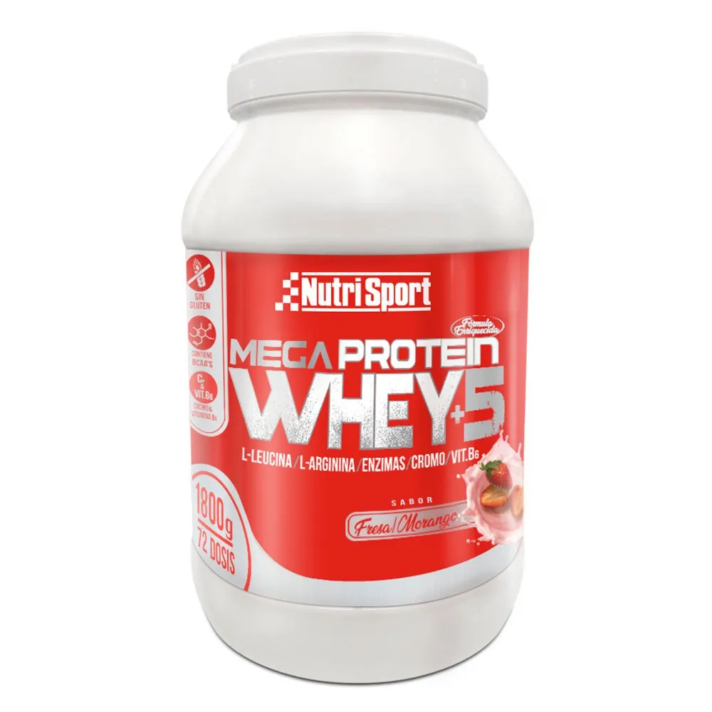 NutriSport Mega Vassleprotein Jordgubbe 1.8kg, Black, One Size