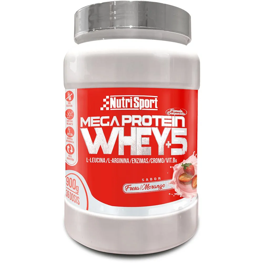 NutriSport Mega Vassleprotein Jordgubbe 900g, Multicolor, One Size
