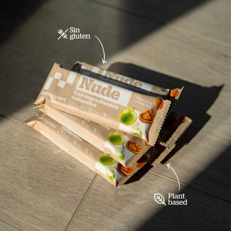 NutriSport Nude Energibar Låda Äpple Och Nötter 45g 24 Enheter, Multicolor, One Size NutriSport Nude Energibar Låda Äpple Och Nötter 45g 24 Enheter, Multicolor, One Size