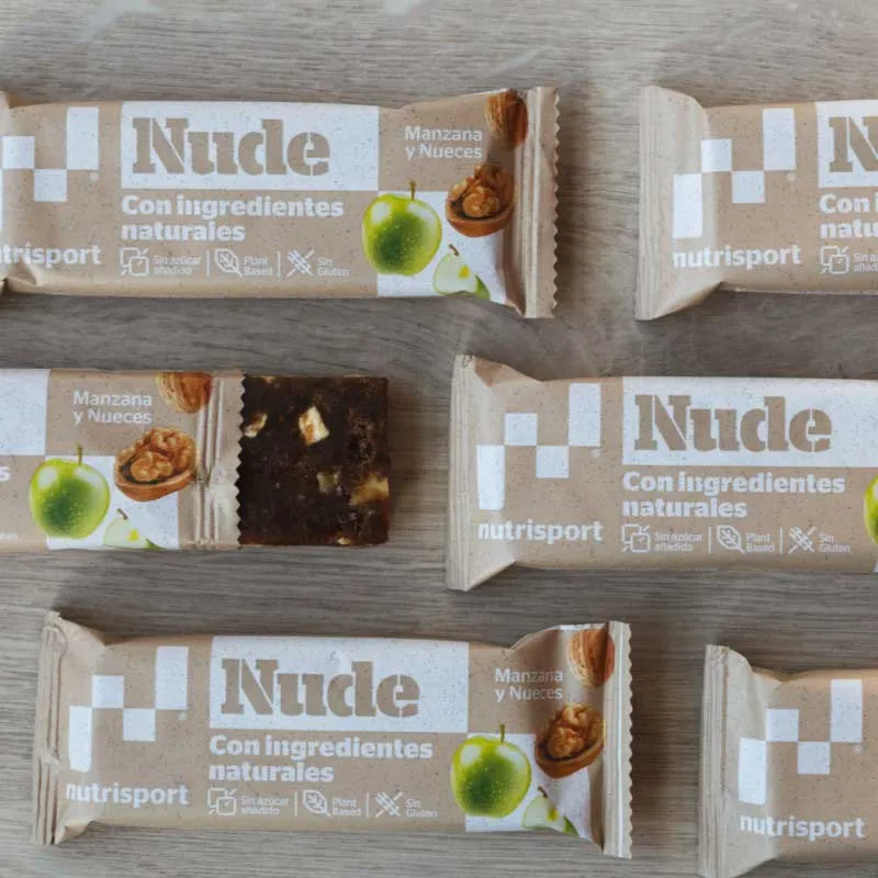 NutriSport Nude Energibar Låda Äpple Och Nötter 45g 24 Enheter, Multicolor, One Size NutriSport Nude Energibar Låda Äpple Och Nötter 45g 24 Enheter, Multicolor, One Size